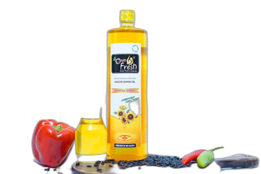 Own Fresh 100% Pure Natural Cold Pressed 1 Litre Sunflower Premium Quality Oil, Packaging Type: Plastic Bottle img