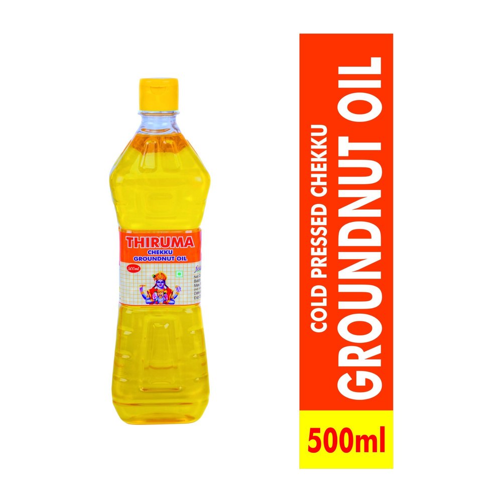Chekku Cold Pressed Groundnut Oil, 500mL