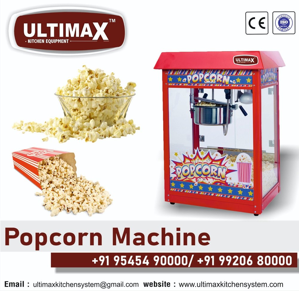 Electric Popcorn Machine For Commercial Use, Capacity: 250 To 300 Grams Pr/Hr