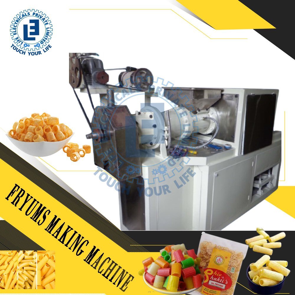 Automatic Potato Chips Wheel Fryums extruder, For Industrial, 50-75 img