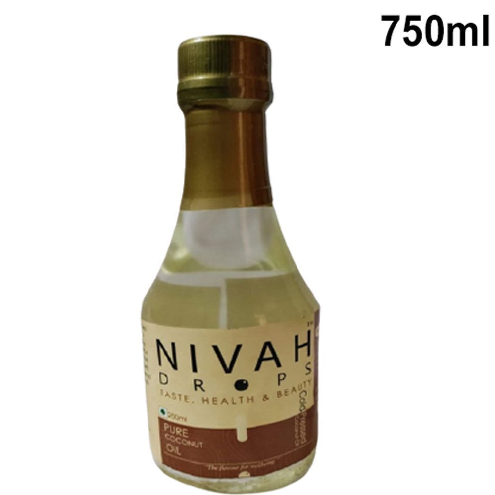 Nivah Drops Mono Saturated 750ml Cold Pressed Pure Coconut Oil img