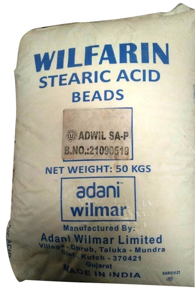 Wilfarin Stearic Acid Beads, Packaging Type: Hdpe Bag, Packaging Size: 50kg