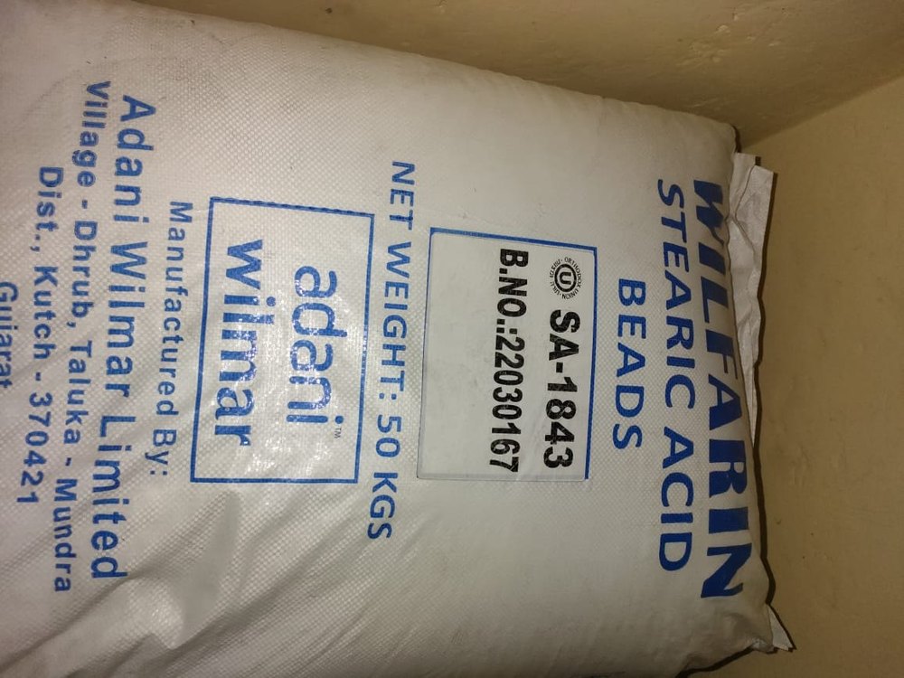 1843 Stearic Acid Beads, For Industrial, Packaging Size: 50kg