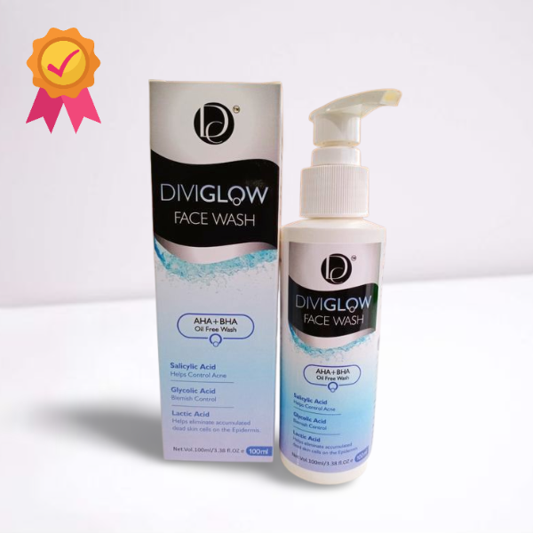 White Diviglow Face Wash 100ml Salycylic Acid, Glycolic Acid, Lactic Acid, Liquid, Age Group: Adults