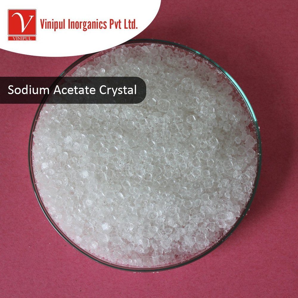 Crystals White Sodium Acetate Crystal, For Industrial, Packaging Size: 50 Kgs