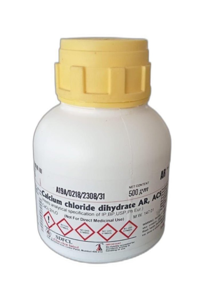 Calcium Chloride Dihydrate, For Laboratory, Grade: Industrial Grade