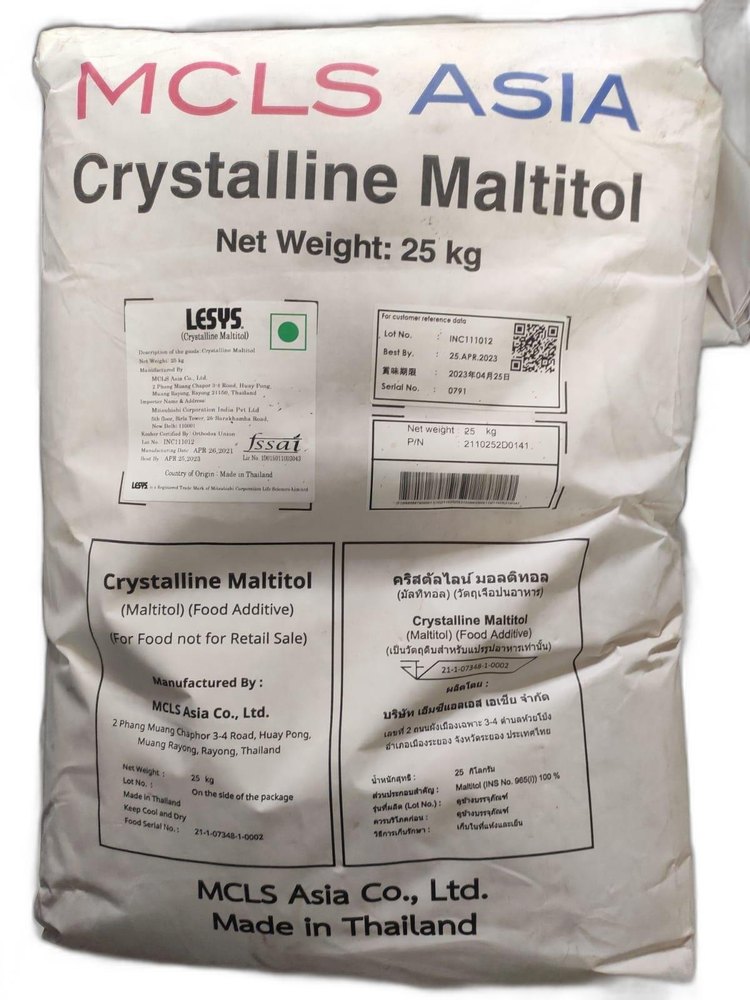 Powder Maltitol, Grade Standard: Food Grade, Packaging Size: 25kg Bag