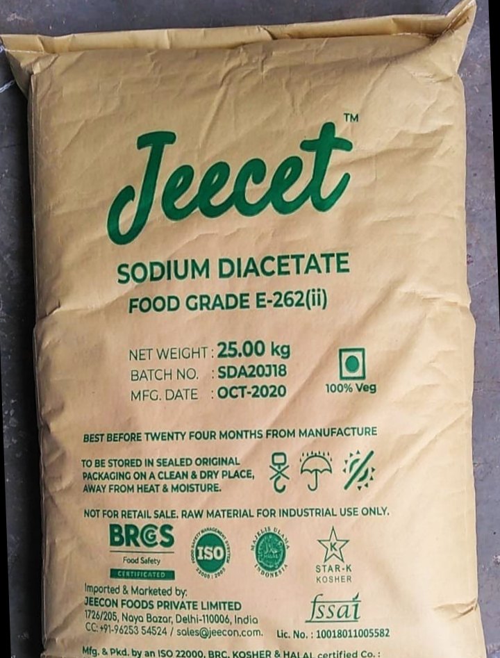 Sodium Diacetate, Grade: Food, Powder