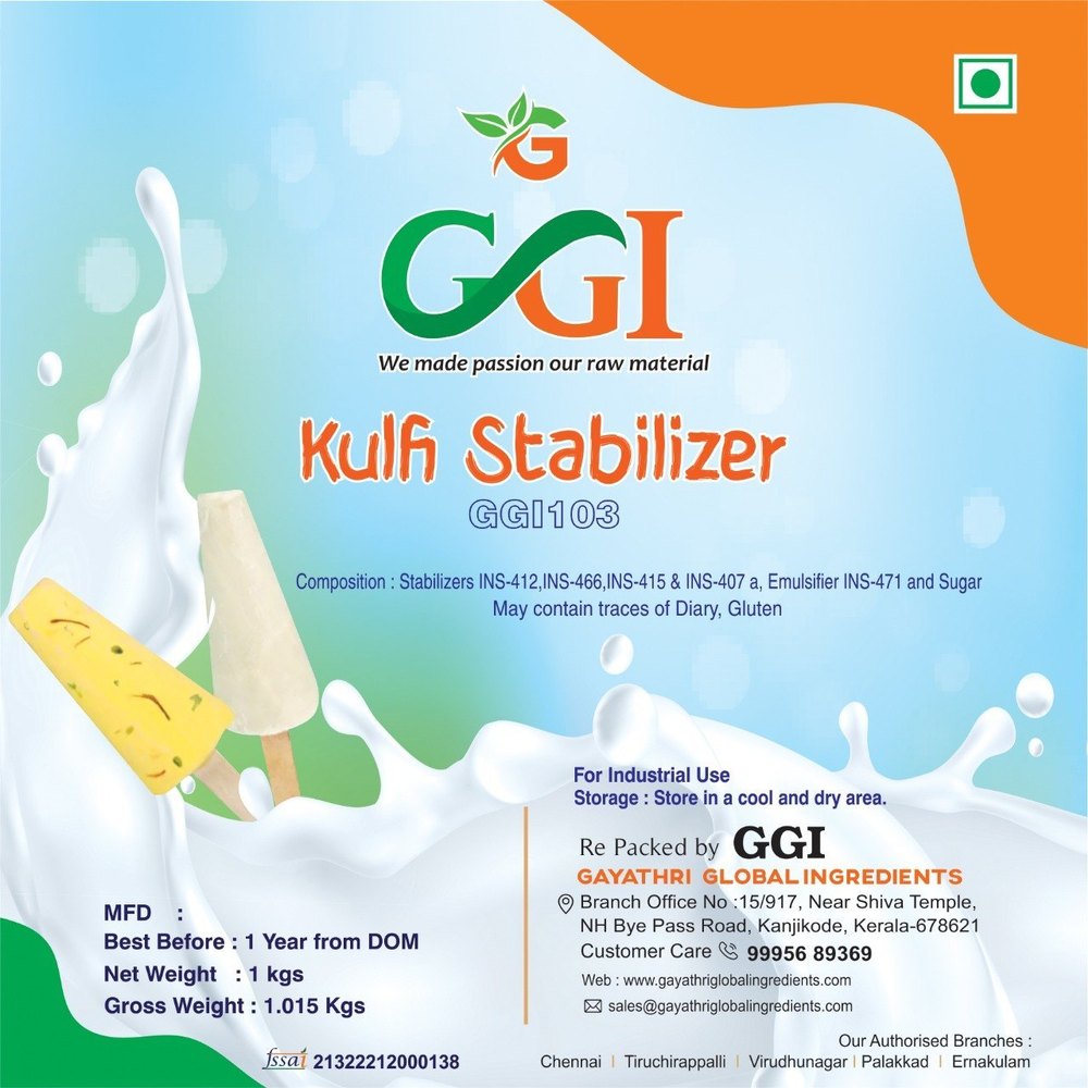 Powder KULFI STABILIZER -1KG, Packaging Type: Packet