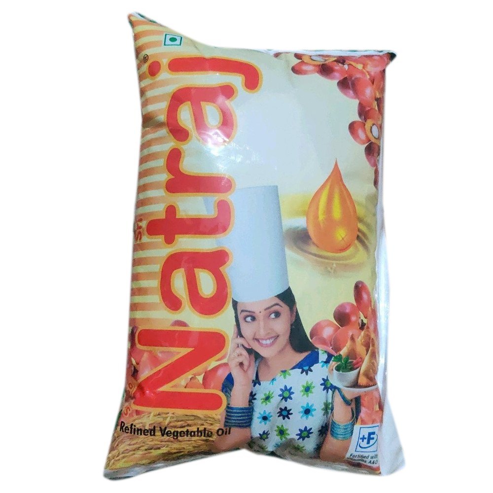 1L Natraj Refined Vegetable Oil, Low Cholestrol, Packaging Type: Pouch img