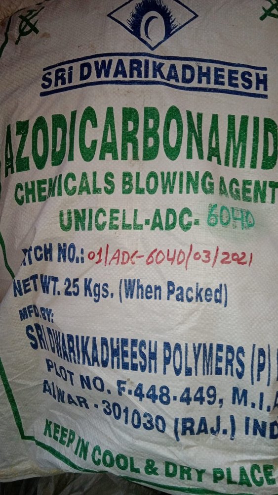 Azodicarbonamide ADC Blowing Agent, 25 kg Bag