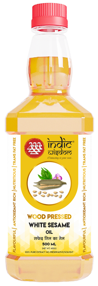 Indic Wisdom Wood Pressed Sesame Oil 500ml, Packaging Type: Plastic Bottle