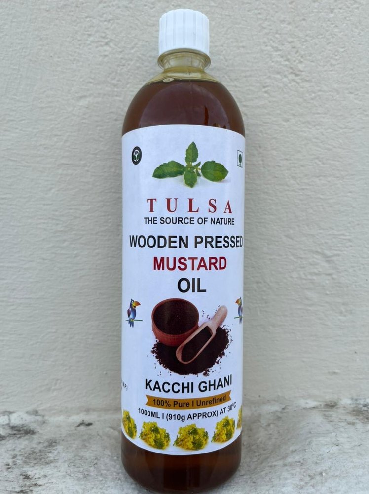 Lowers Cholesterol 1 L Tulsa Wooden Pressed Mustard Oil, For Cooking, Packaging Type: Bottle