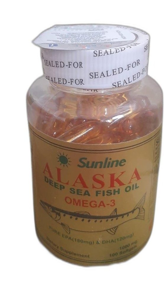 Sunline Alaska Deep Sea Omega 3 Fish Oil, Packaging Type: Plastic Bottle, Packaging Size: 100 Soft Gels