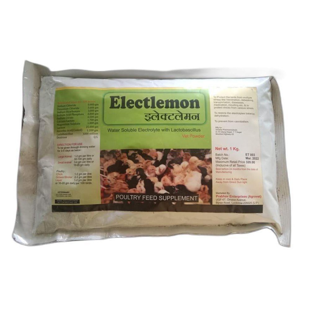 Poultry Feed Electlemon Soluble Powder, Packaging Size: 1kg, Organic