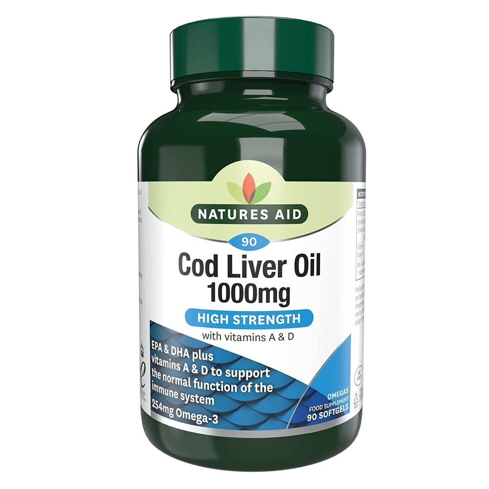 Natures Aid Cod Liver Oil 1000MG, Packaging Type: Plastic Bottle