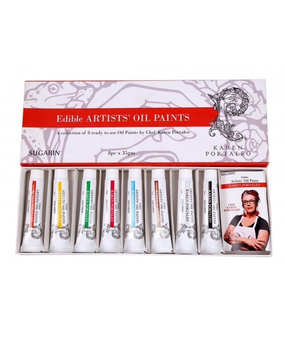 Sugarin Edible Artists Oil Paint Kit 35gm x 8 Tubes