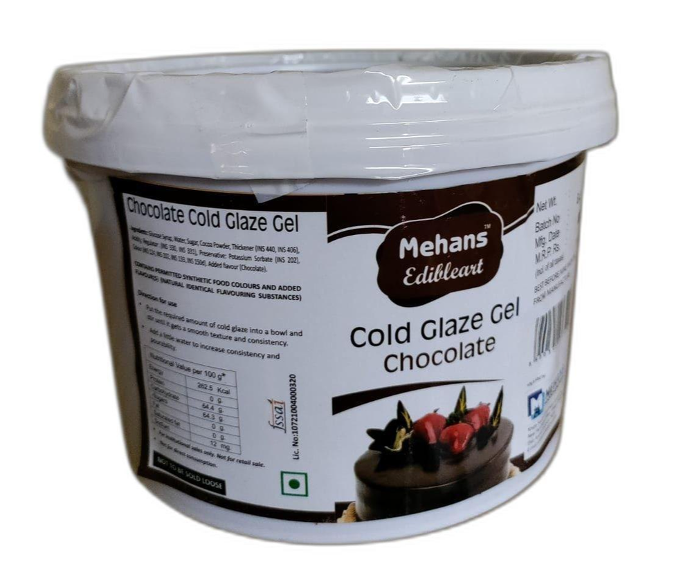 Brown Improver Mehans Cold Glaze Gel Chocolate, For Bakery, Packaging Size: 2.5 Kg