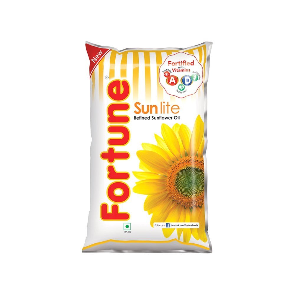 Vegetarian Fortune Sunlite Refined Sunflower Oil, Packaging Size: 1 Litre, Speciality: High in Protein
