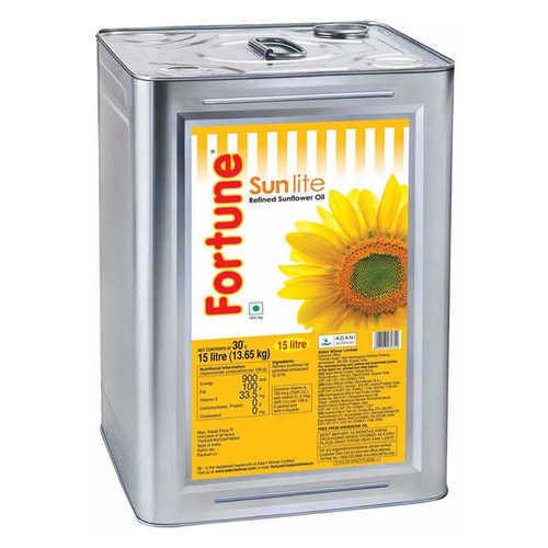 Liquid Fortune Sun Lite Sunflower Oil, Packaging Size: 15 Liter, Packaging Type: Tin