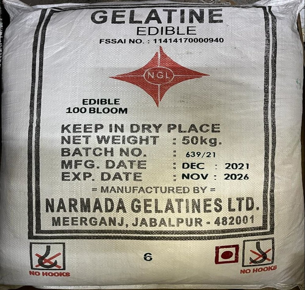 Edible Gelatin Powder, Packaging Type: Bag, Packaging Size: 25 kg