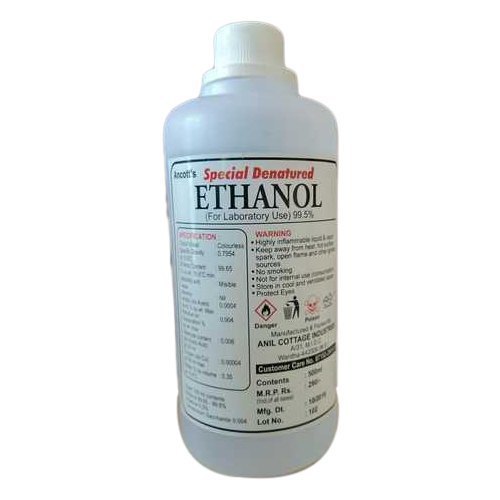 Neutral Ethanol, 99% Purity, 500 ml Bottle, For Laboratory Use