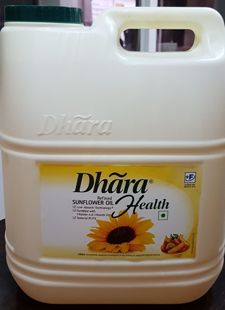 15litre Plastic Container Dhara Refined Sunflower Oil