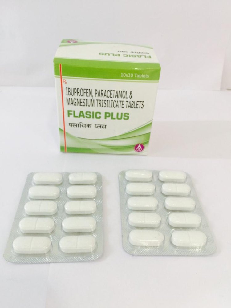 Ibuprofen Paracetamol & Magnesium Trisilicate Tablets, Packaging Type: Strip