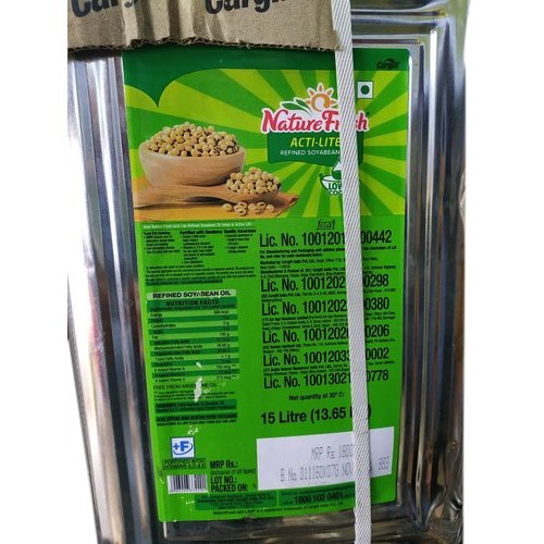Nature Fresh Refined Oil, Packaging Type: Tin, Packaging Size: 15litre