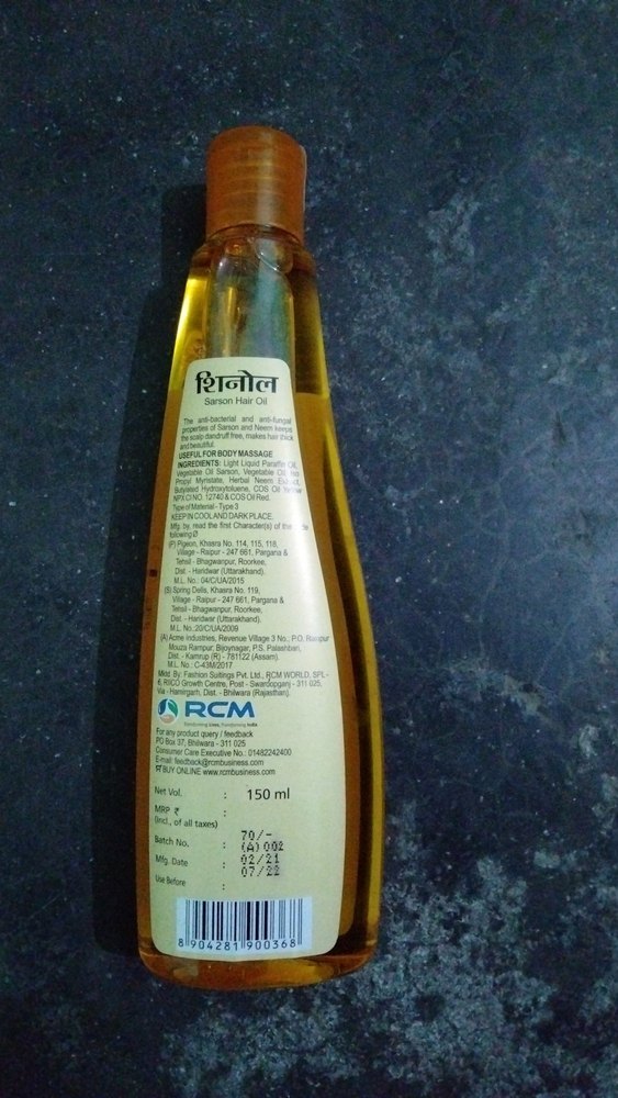 Herbal Hair Growth Shinol Sarson Oil