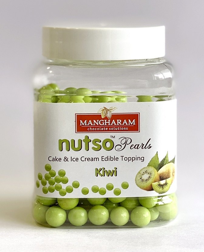 green Food Nutso Pearls Edible Cake Toppings Kiwi-100g Jar img