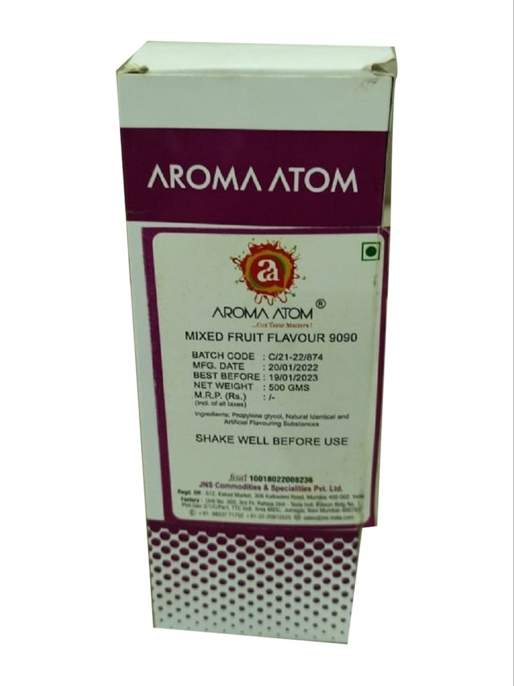 9090 Aroma Atom Mixed Fruit Essence Flavor, Liquid, Packaging Size: 500gm