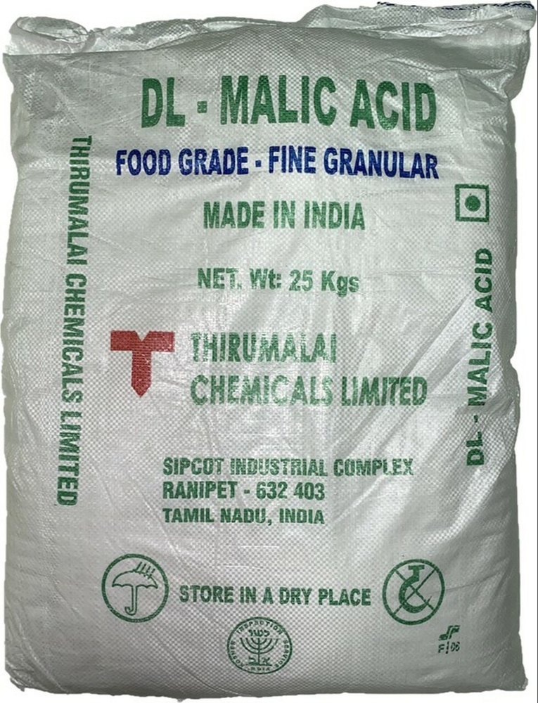 Food Grade Malic Acid, Packaging Size: 25 kg, Packaging Type: PP Bag