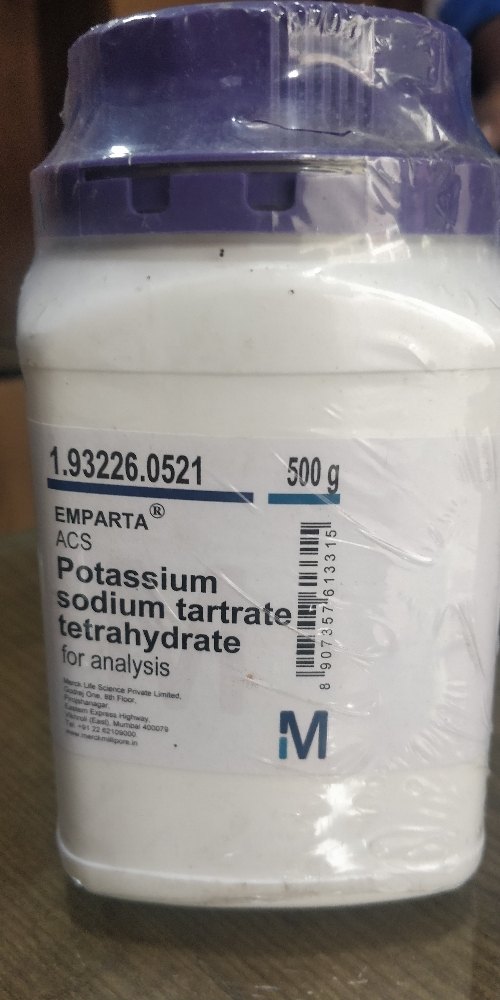 Sodium Potassium Tartrate, For Lab, Packaging Size: 500g