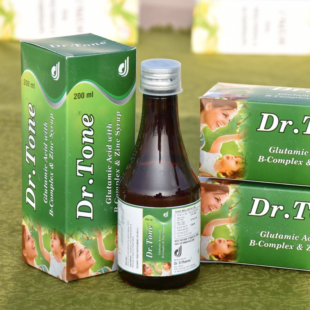 Dr. Tone Glutamic Acid With B Complex And Zinc Syrup, Packaging Type: Bottle, Packaging Size: 200ml