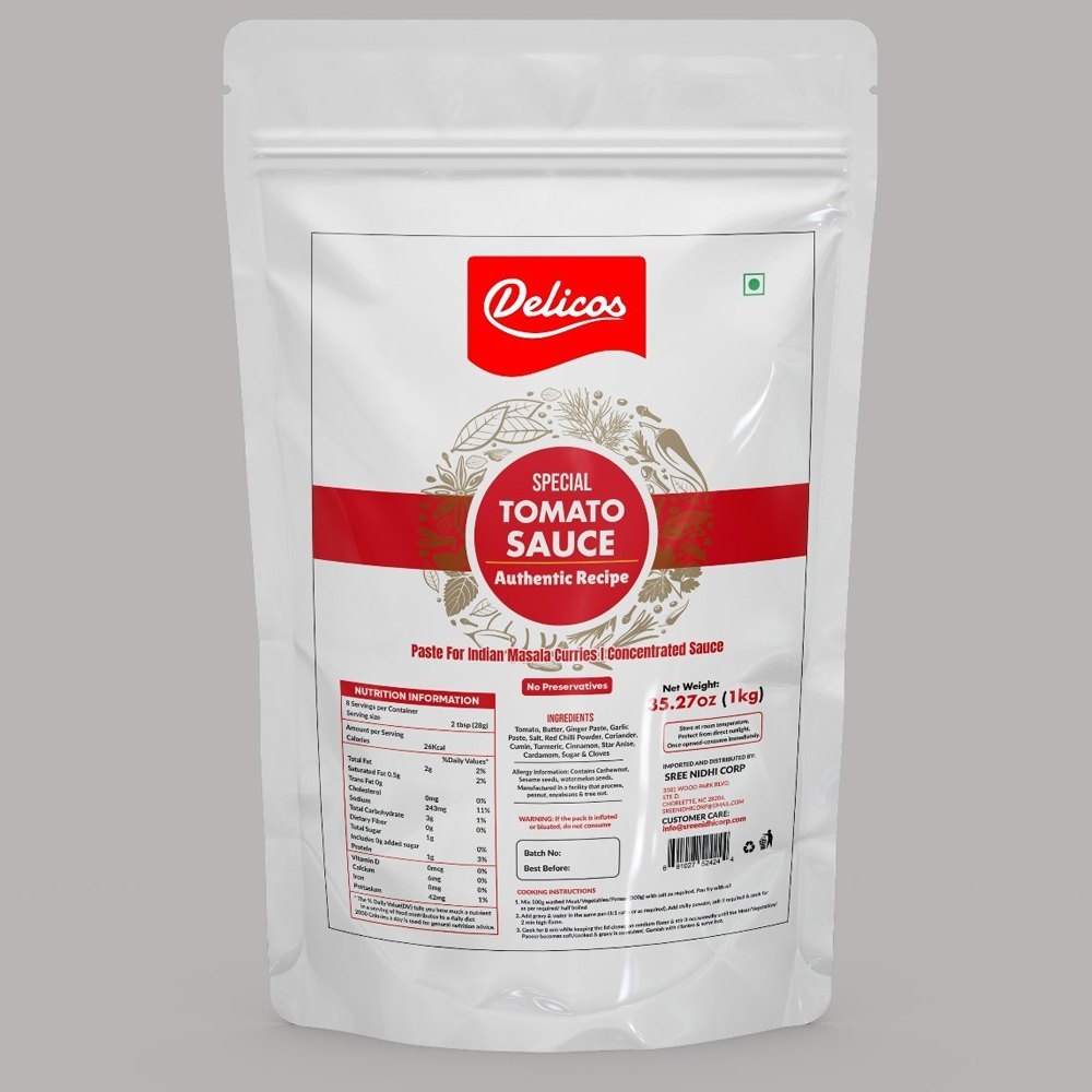 Delicos Tomato Sauce Paste, Packaging Size: 1kg, Packaging Type: Packets