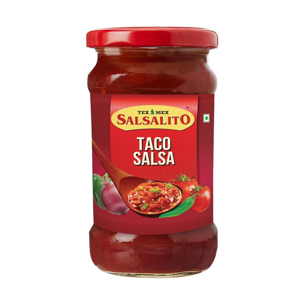 Salsalito Taco Salsa Tomato Souce, Packaging Type: Glass Jar, Packaging Size: 283gm