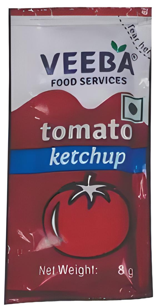 Printed Glossy Veeba Tomato Ketchup Sachet, Packaging Type: Packet, Packaging Size: 8g