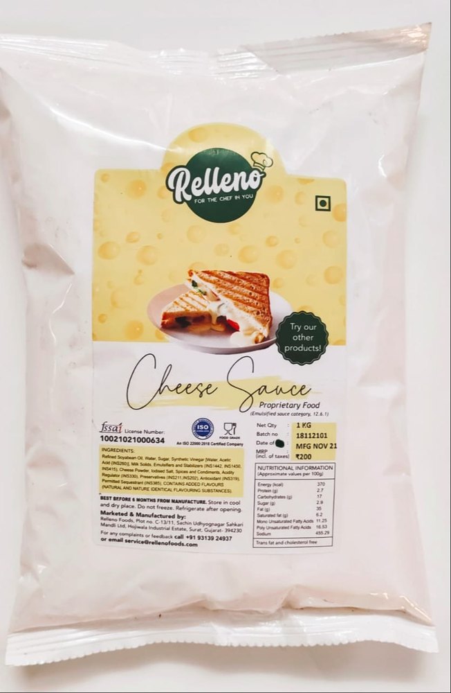 1Kg Relleno Cheese Sauce, Packaging Type: Pouch