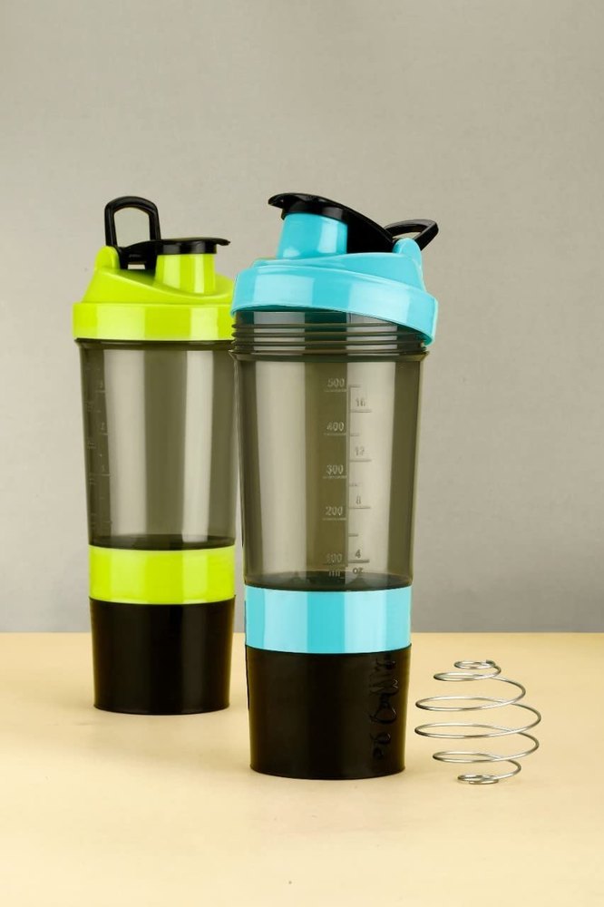 plastic Flip Top Cap Gym Shaker Bottle, Use For Storage: Juice, 500ml