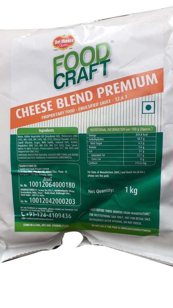 Del Monte Cheese Blend Premium Emulsified Sauce, Quantity Per Pack: 1kg img