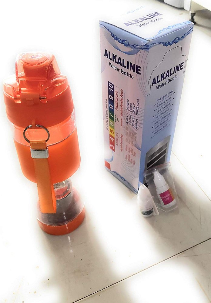 Plastic Screw Cap Alkaline Water Bottle, Capacity: 600ml, for Drinking Water