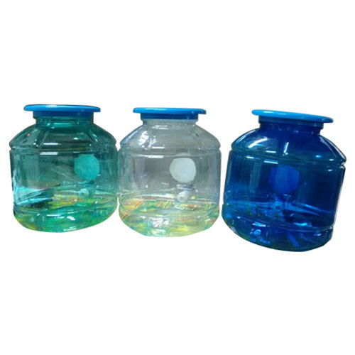 Blue And Transparent PET Jar Dispenser, Capacity: 5-10 Litres