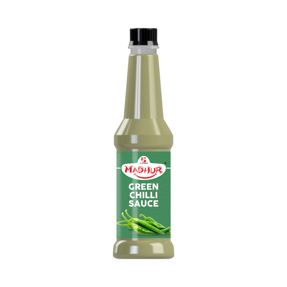 Madhur Green Chilli Sauce 200g, Packaging Type: Bottle