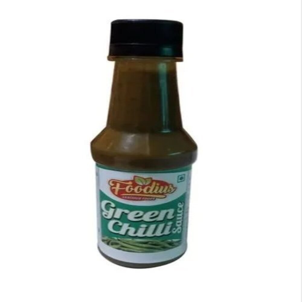 Foodius Green Chilli Sauce, Packaging Type: Bottle, Packaging Size: 200 Gm