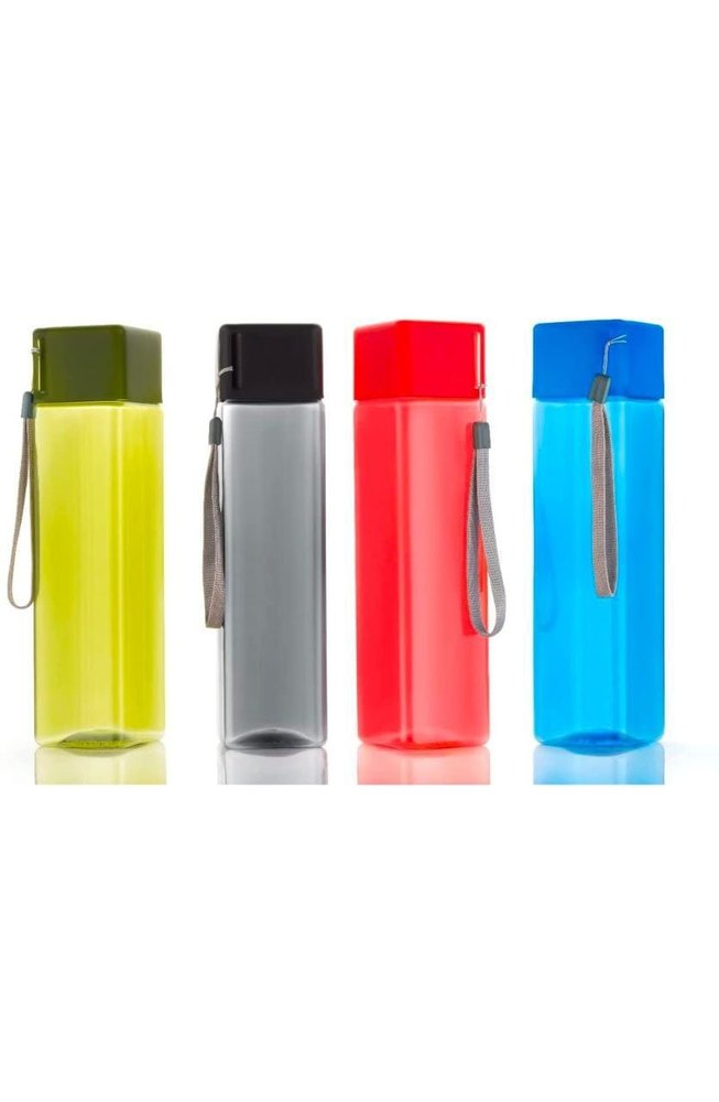 Screw Cap Square Plastic Water Bottle, Capacity: 1000 ML