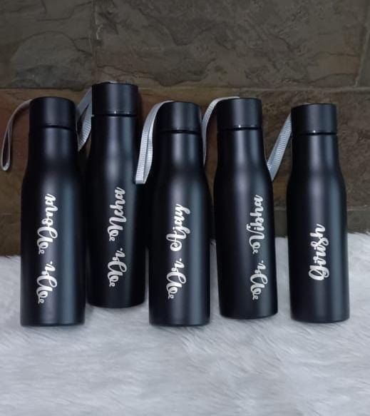 500 Ml Personalized Black Water Bottle