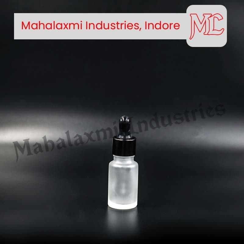 Transparent 15 Ml Frosted Dropper Glass Bottle