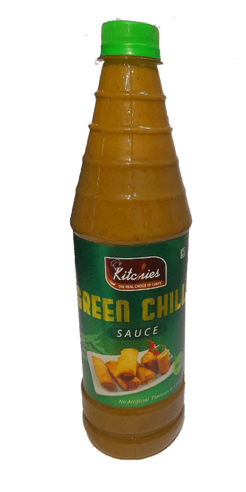 Kitchies 700 G Green Chilli Sauce, Packaging Type: Bottle