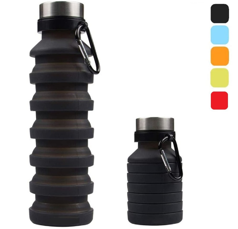 Foldable Water Bottle. Food Grade Silicon Bottle. Collapsible Bottle